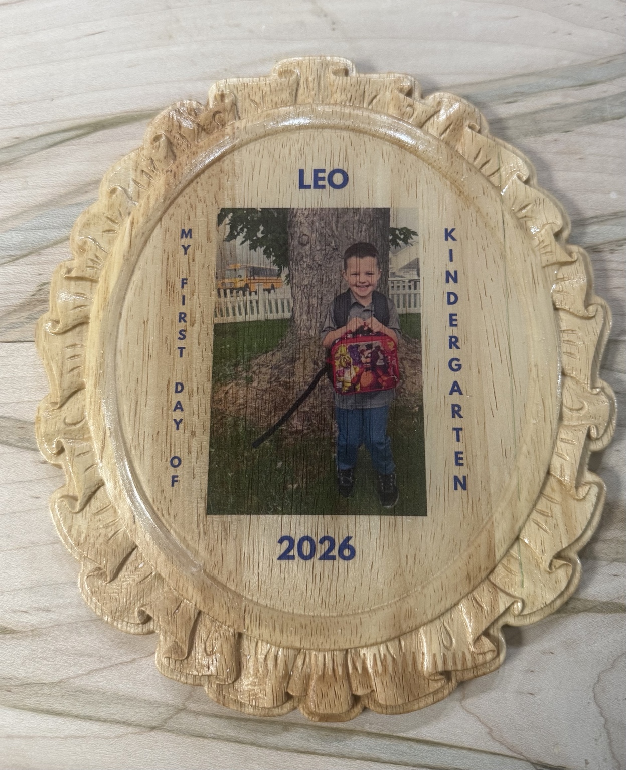 Personalized first day of school frame